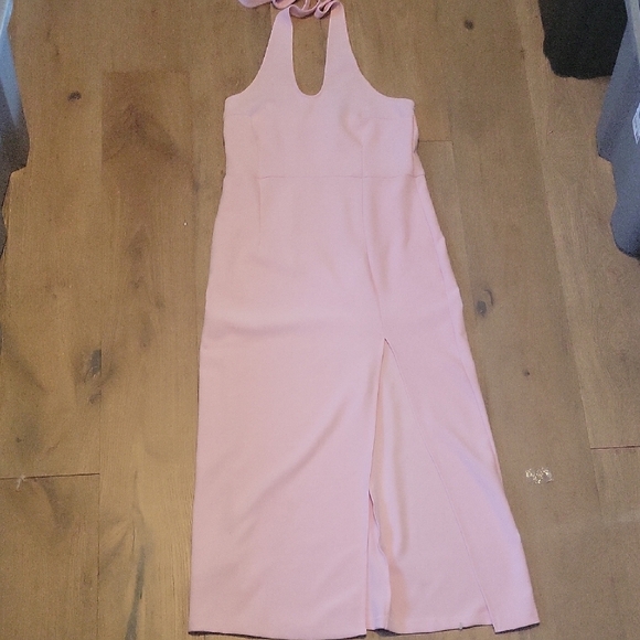 Abercrombie & Fitch Pink Halter Maxi Dress Size XLT - Picture 1 of 8